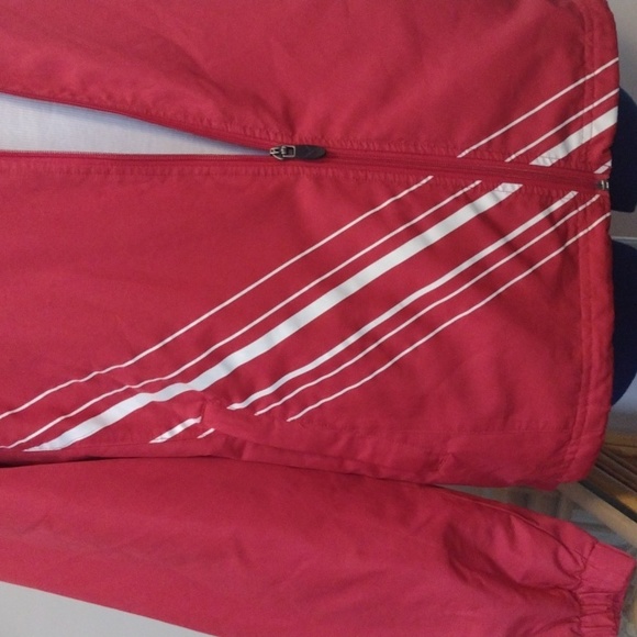 🆕 Mesh Lined Red & White Full Zip ATHLETIC JACKET By VICTOR!! - Picture 3 of 7